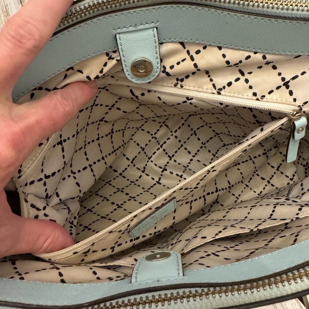 Kate Spade NY Newbury Lane Loden Light Blue Satchel & Matching Wallet - Picture 11 of 16